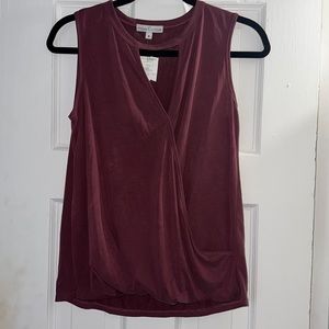 Women’s Tank Top with Cutout. Dry Goods Wine Red Size Medium